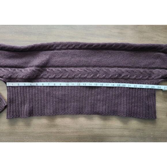 Milly Of New York Brown Cashmere Cable Nit Cropped Cardigan Bolero Size Small - Picture 5 of 5